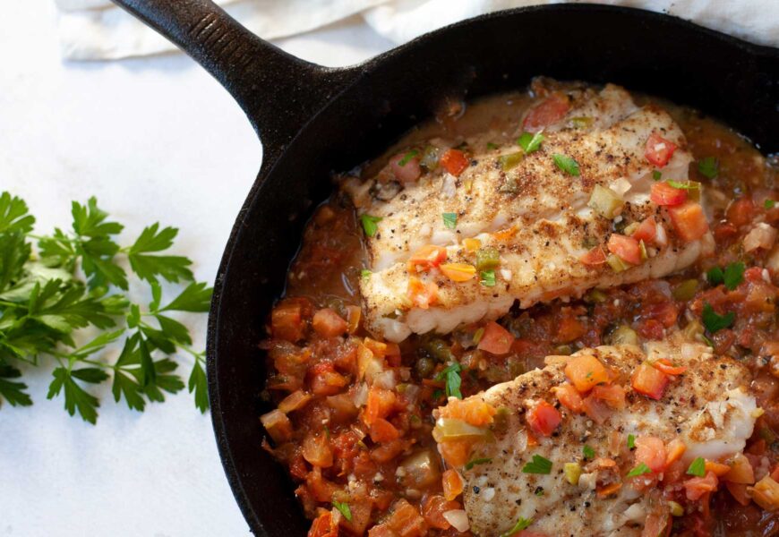 pan roasted fish with salsa