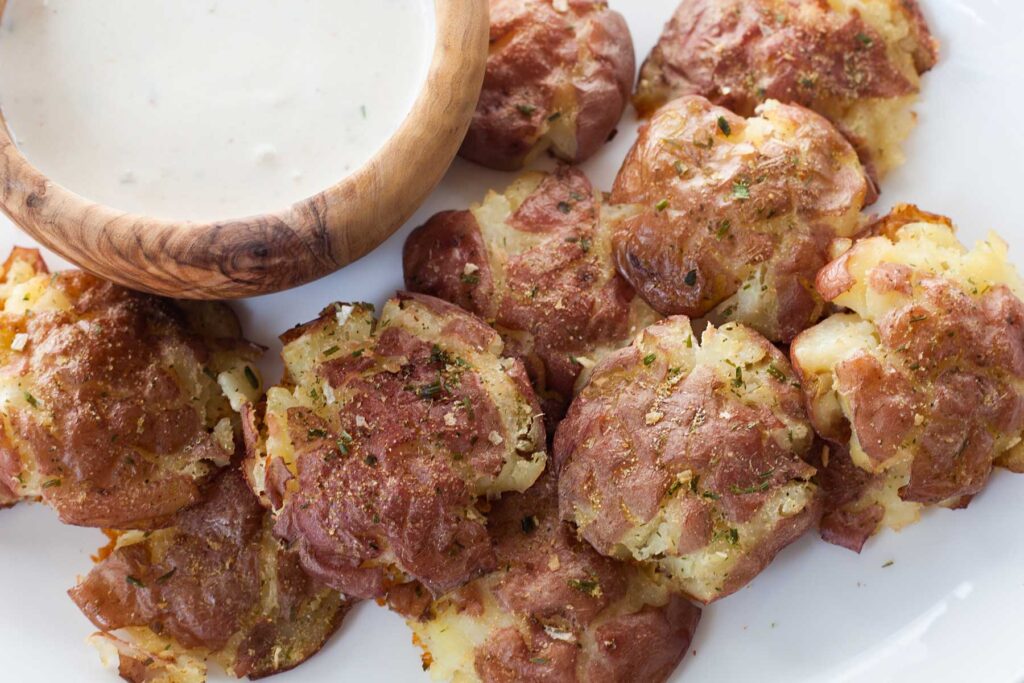 herb smashed potatoes recipe