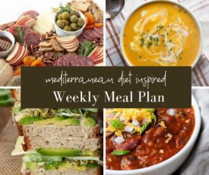 Mediterranean diet weekly meal plan