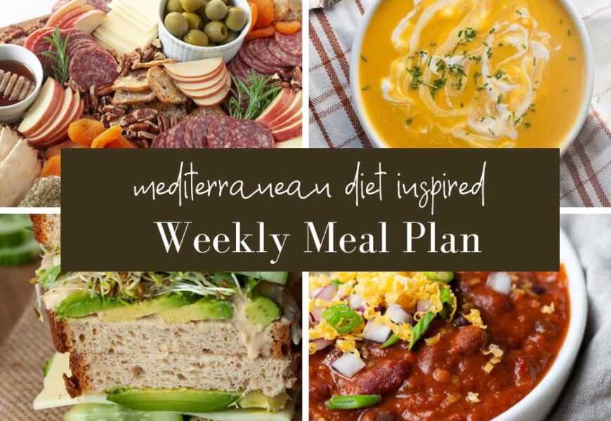 Mediterranean diet weekly meal plan