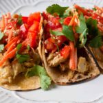 thai style coconut chicken tacos