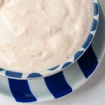 bowl of spicy yogurt sauce