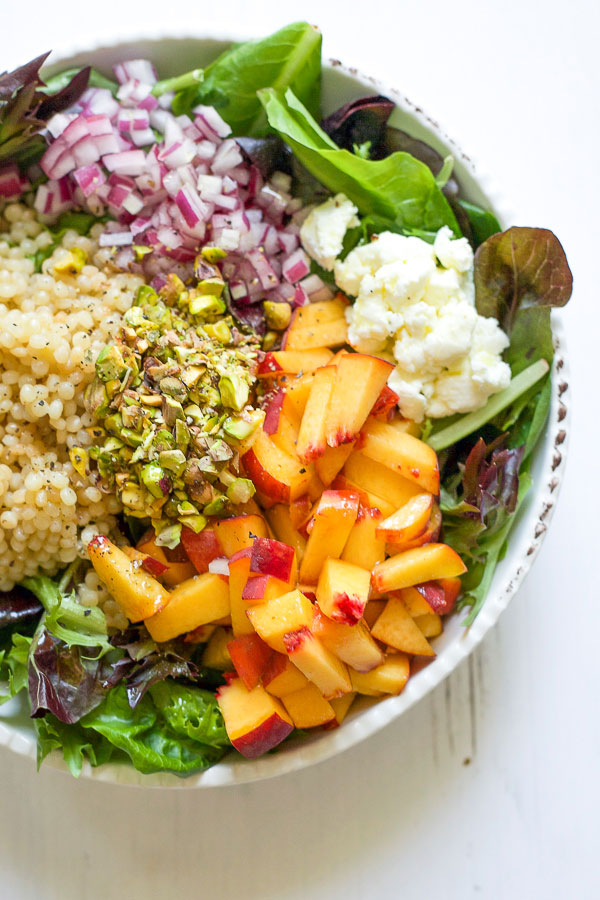 peach recipe - summer peach and couscous salad