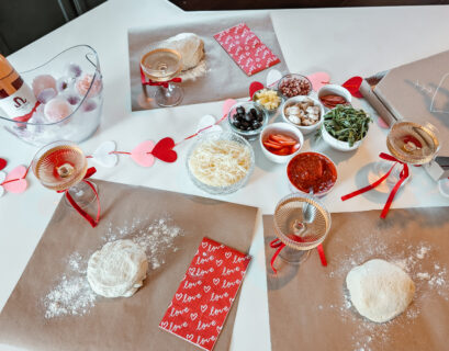 galentines day pizza and rosé party idea